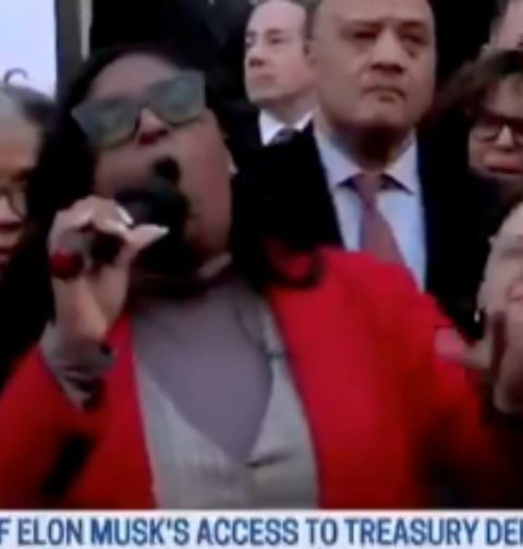 watch:-democrats-ramp-up-violent-rhetoric-at-the-treasury-to-protest-doge-and-elon-musk